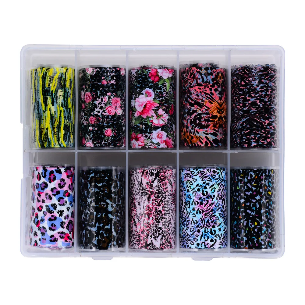 

New Style Rose Snake Skin Nail Foil Transfer Paper Art Sticker