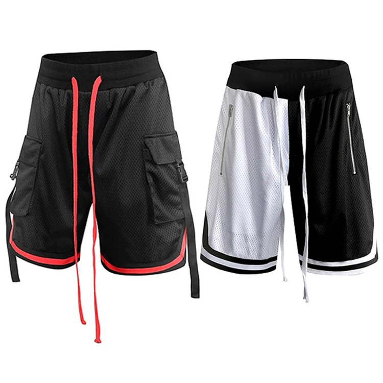 

Baisheng Two Colo Tone Drawstring Elastic Waist Gym Shorts Men's Sport Shorts