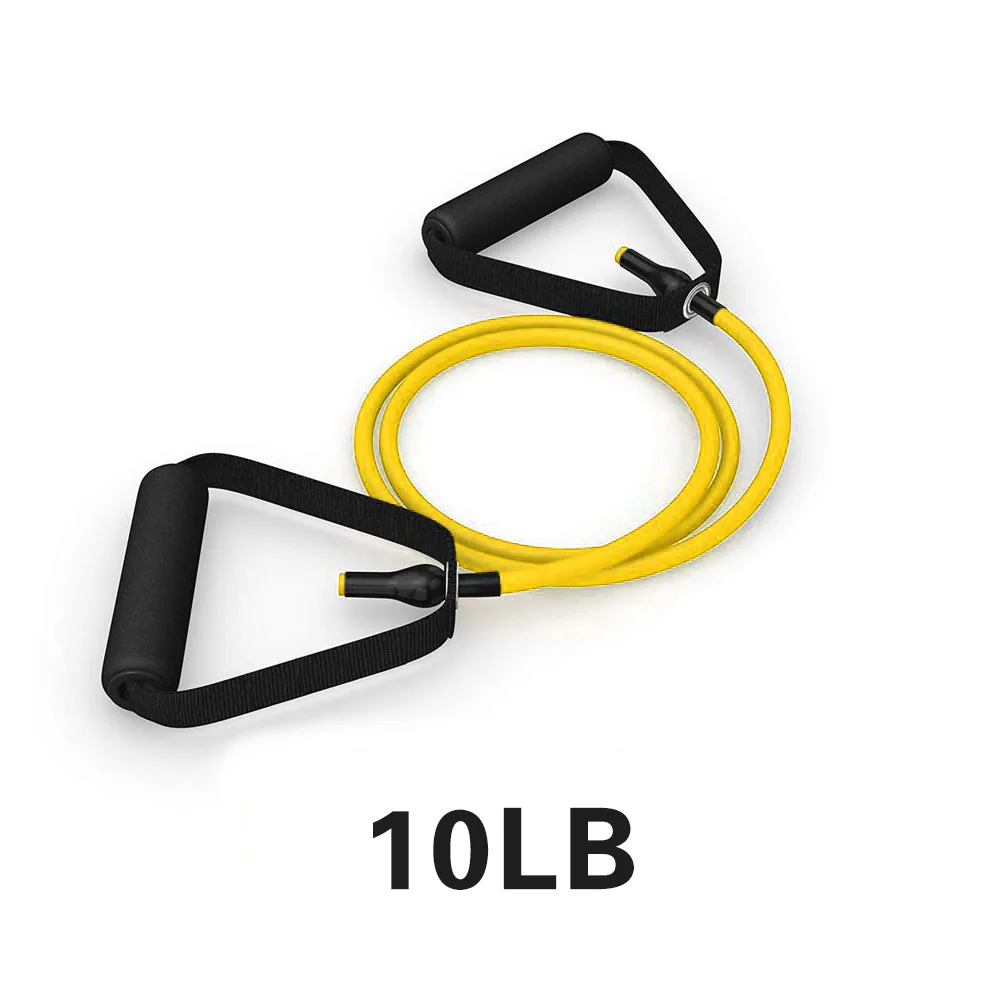 
Manufacturer level 5 sports resistance band handle yoga rubber elastic band pull rope elastic fitness exercise tube band 