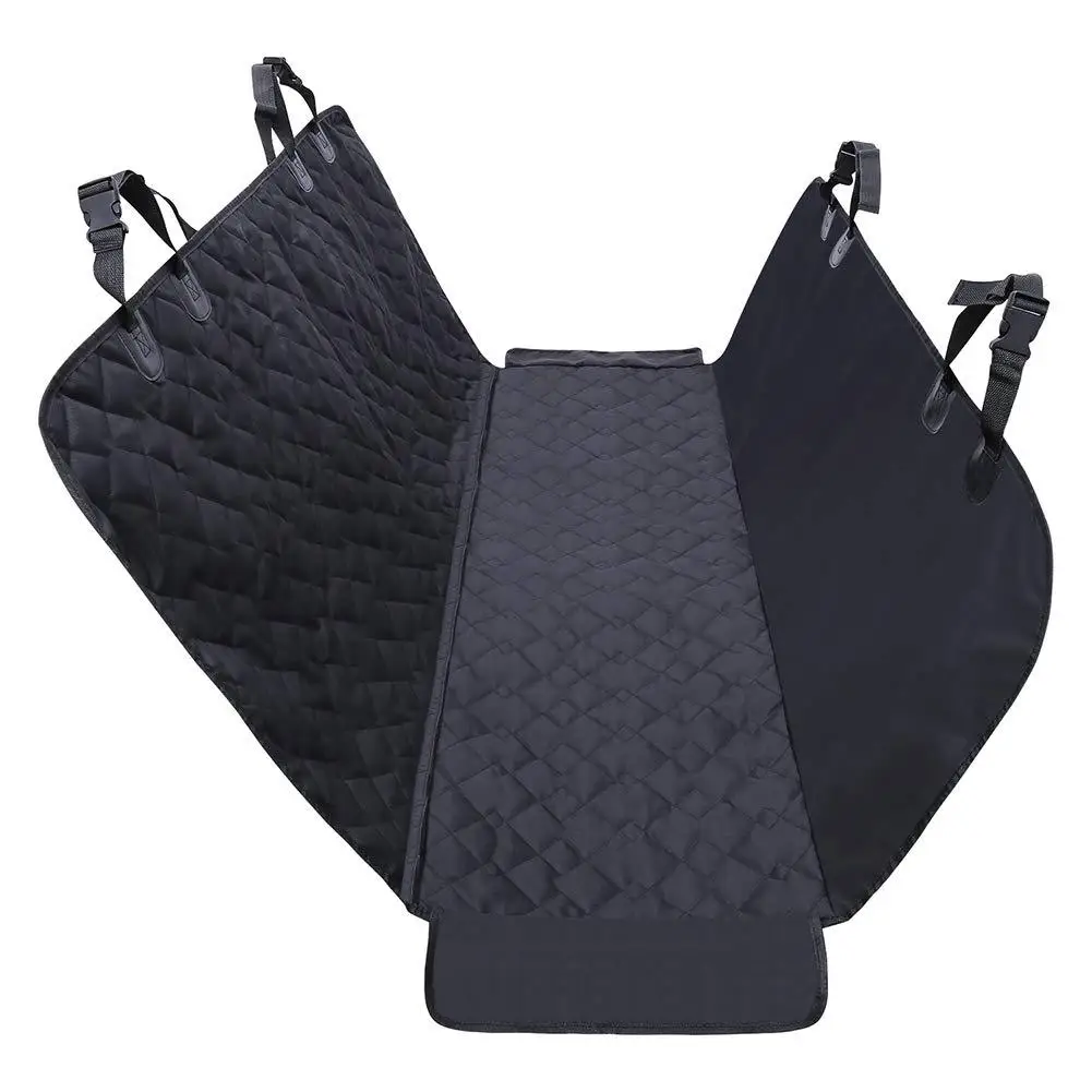 

Wholesale oxford cloth car pet mat waterproof car back row cover anti-dirty dog pad, Black