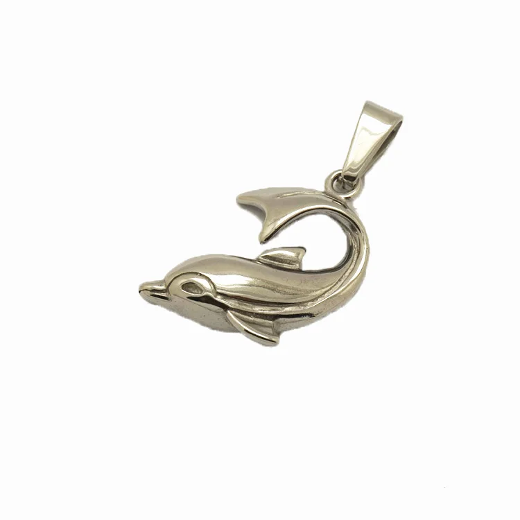 

Fashion Animal Jewelry Ocean Dolphin Pendant 18k Gold Stainless Steel Dolphin Necklace Pendant