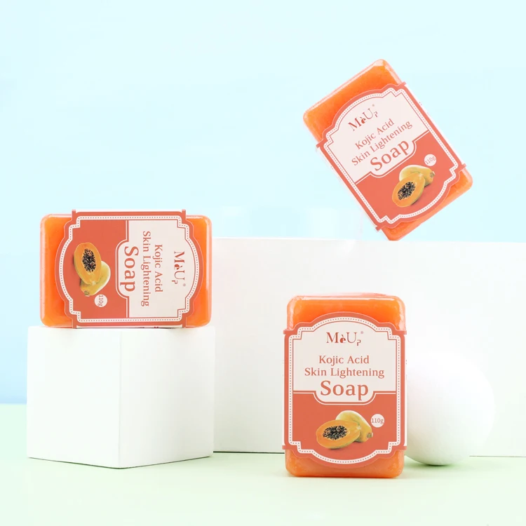 

Handmade wholesale organic natural face hand bath whitening skin lightening ance kojic acid toilet soap bar