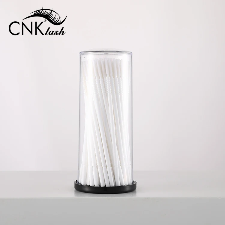 

White Color Mini Head Eyelash Extensions Microbrush Micro Brush For Cleaning