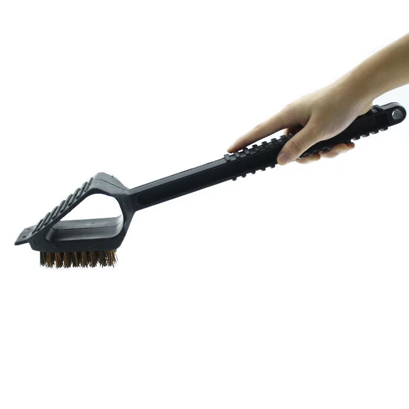 

Three-in-One Barbecue Oven Long Handle Cleaning Brush Barbecue Picnic Utensils Barbecue Plant Brown Cleaning Brush
