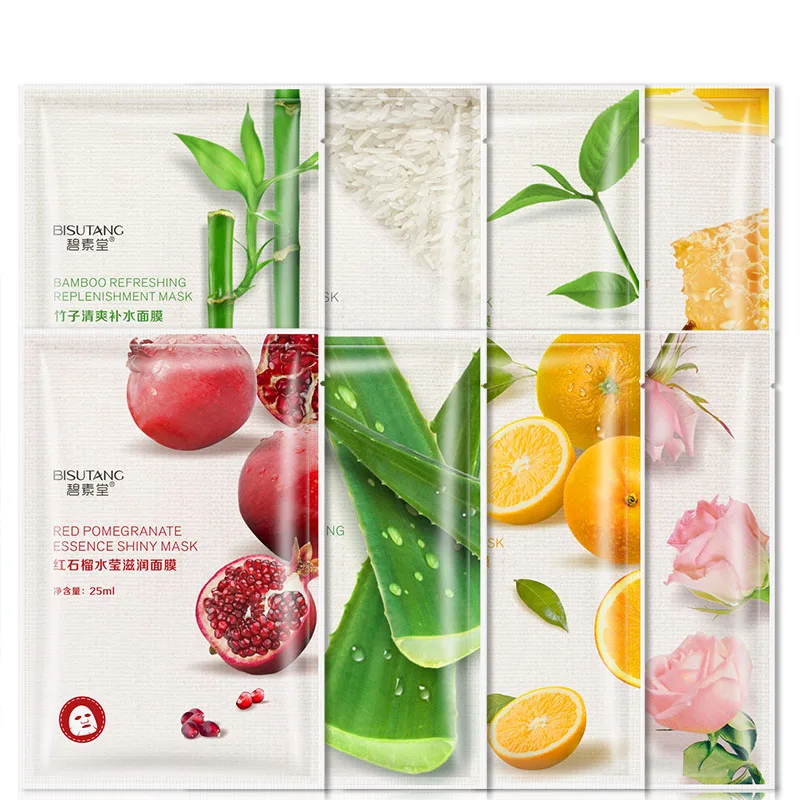 

Dropshipping OEM Wholesale Korean Plant Fruit Whitening Moisturizing Facemask Skin Care Organic Sheet Mask