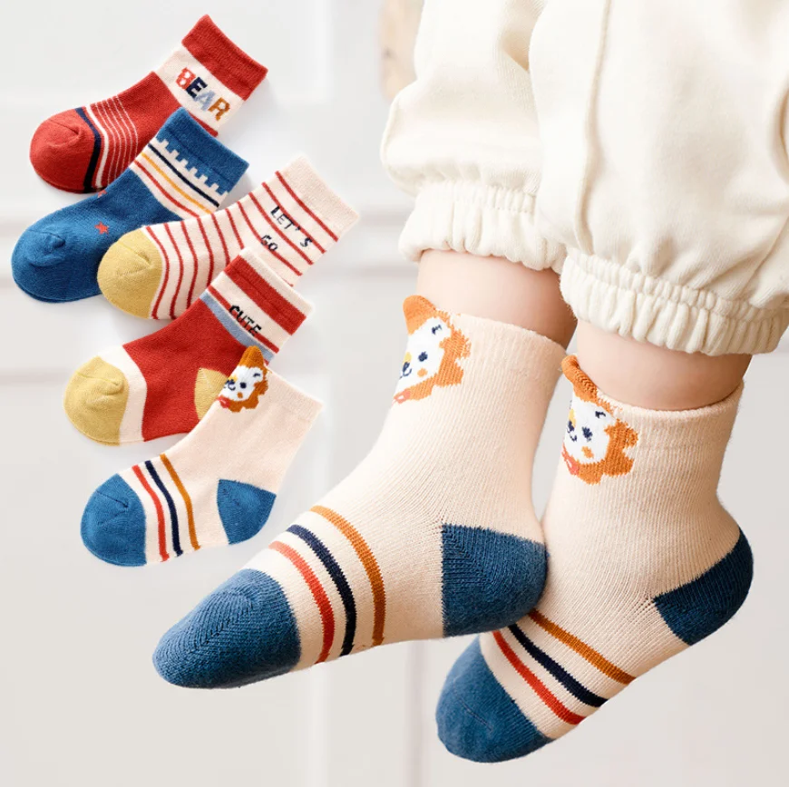 

Wholesale Baby Boys Girls Socks Bear Kids Socks Cartoon Pattern Cotton Crew Socks