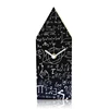 Black log cabin desk clock design wooden Clock with mathematical formula dial