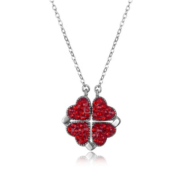 

2020 new fashion 925 Sterling silver magnetic four leaf clover women jewelry necklace, Picture