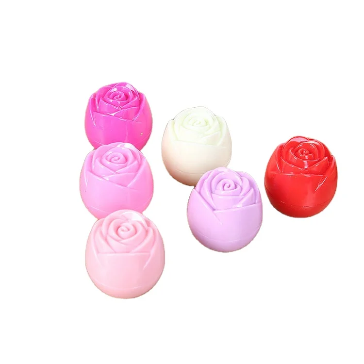 

Six-Color ROSE Circular Ball Moisturizing Waterproof Private Label Matte Lipstick, Natural lip balm