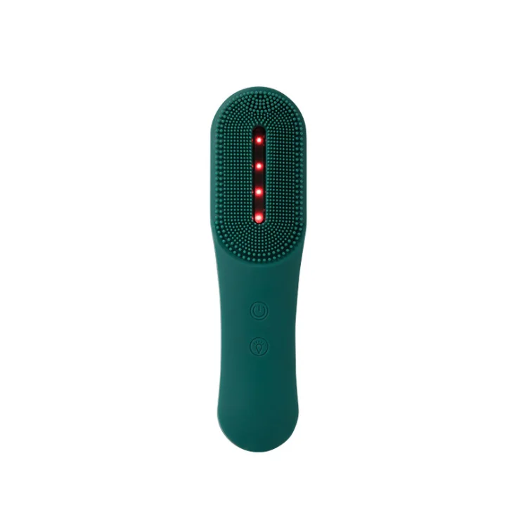 

China Factory OEM Waterproof Led Therapy Sonic Face Washing Brush Electric Facial Cleansing Brush, Pink green red blue