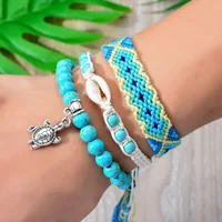 

Wholesale Cheap VSCO Girls Jewelry Turquoise Turtle Bead Women Handmade Turtle Bracelet