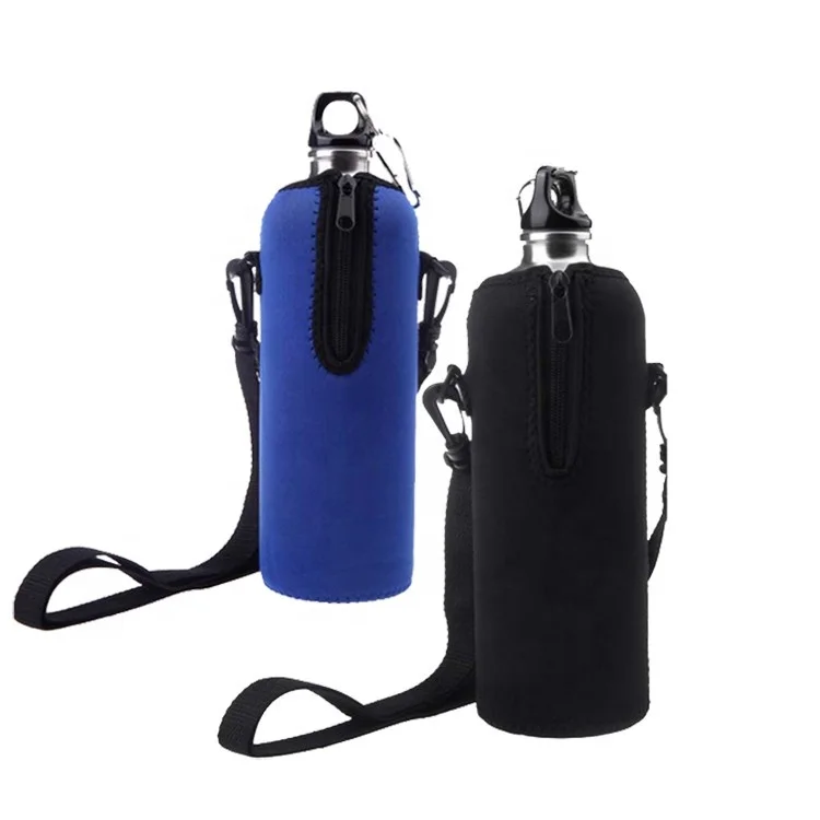 Thermal Aluminum Hiking Neoprene Water Bottle Cover Strap Shoulder ...