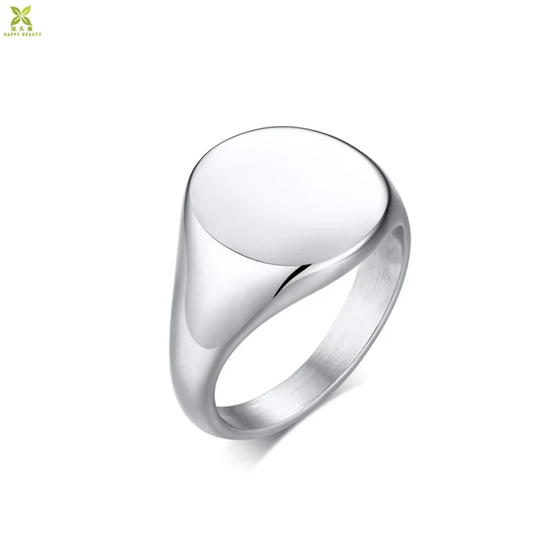 

Wholesale stainless steel blank ring custom men signet ring