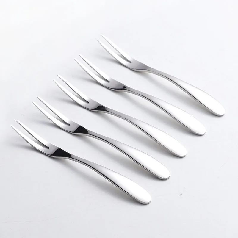 

Custom 304/410 stainless steel pointed tail fruit fork cake fork cutlery dinner set