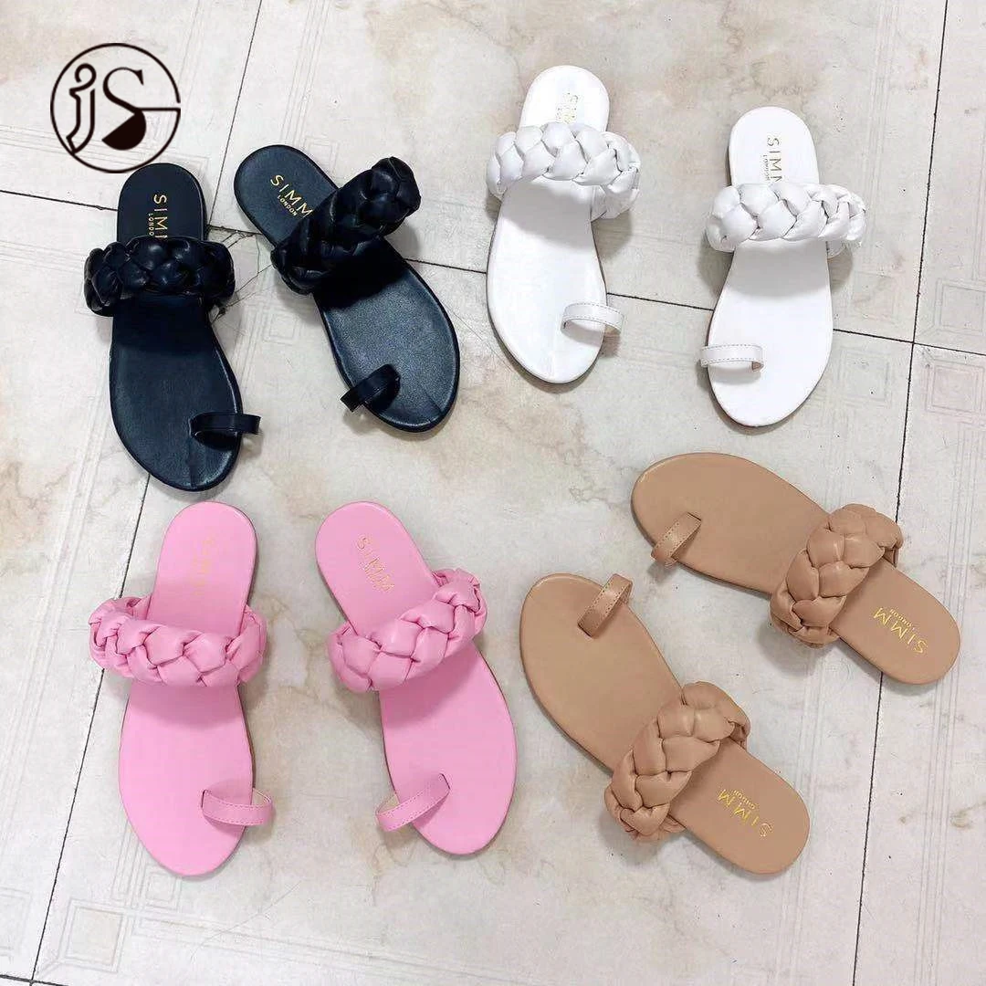 

2021 fashion weave slipper colorful fancy sandal light weight anti slip slides, Customized color