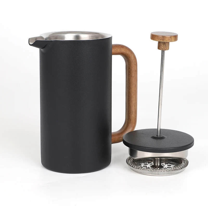 New Design Stainless Steel Double Wall French Coffee Press Maker With