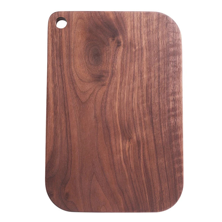 

Wholesale Custom Logo Luxury Rustic Rectangle Wood Black Walnut Cutting Board, Nature walnut color