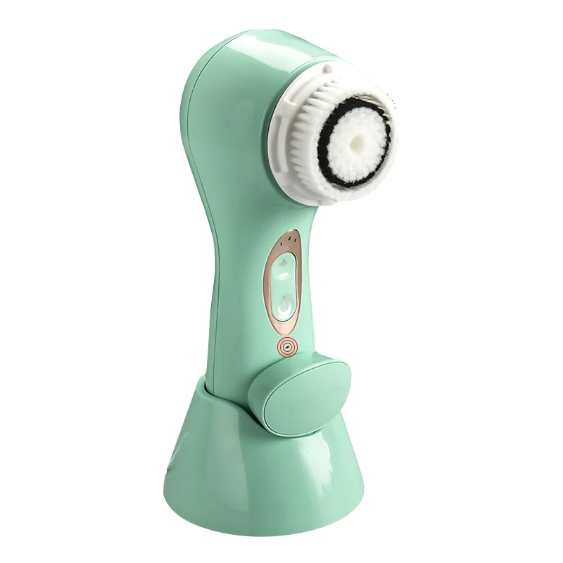

Wireless inductive charging Electric Facial Cleaning Brush Ultrasonic Cleanser for Deep Cleaning and Massage, Green