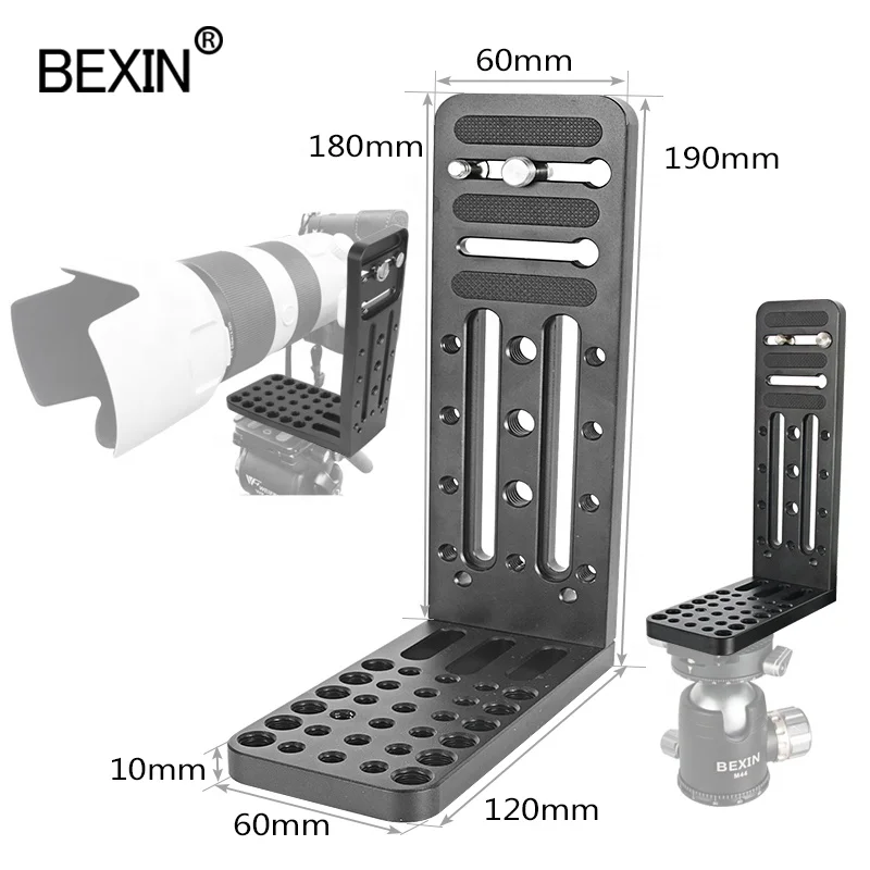 

BEXIN universal camera handle grip tripod stand head stabilizer plate DSLR L shape quick release plate for vertical shooting