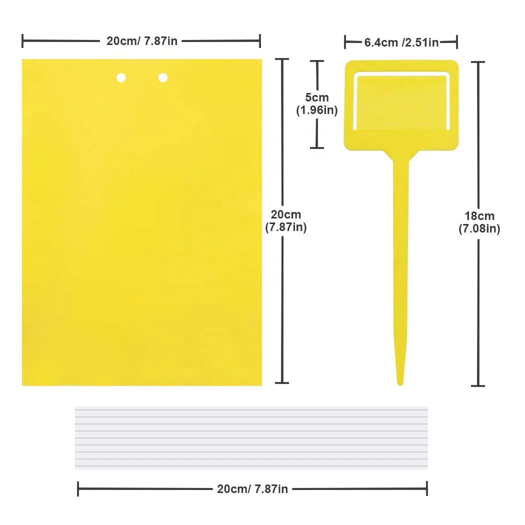 

20cm*25cm Strong glue double-sided sticky flying insects yellow trap agricultural fruit fly trap