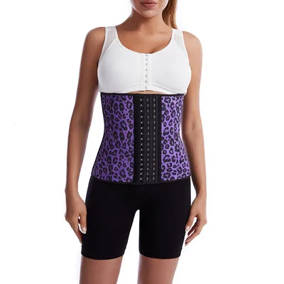 

Popular Colorful Leopard Print Shapers Everyday Wear Plus Size Neoprene Sweat 9 Steel Boned Compression Waist Trainer Corset, Pink,purple,yellow(can be customize)