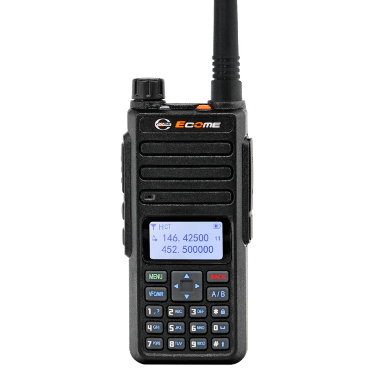 

3 km range encrypted gps optional amateur digital dmr portable two Way Radio Ecome ET-D889, Black