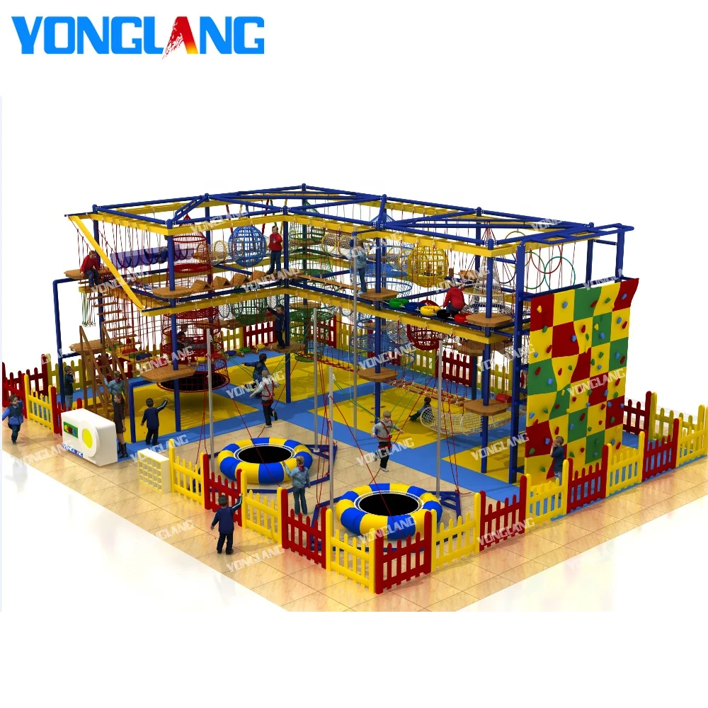

YL-TZ003 TUV Certificated Commercial Kids Zone Indoor Rope Adventure Playground Equipment Set Indoor commercial amusement Park, Same as picture or as per request