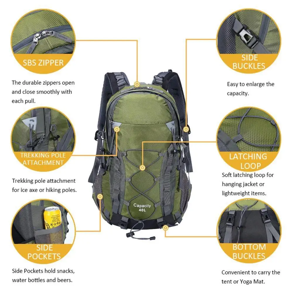 Design Classic High Quality Trekking Hiking Waterproof Moutain Backpack ...