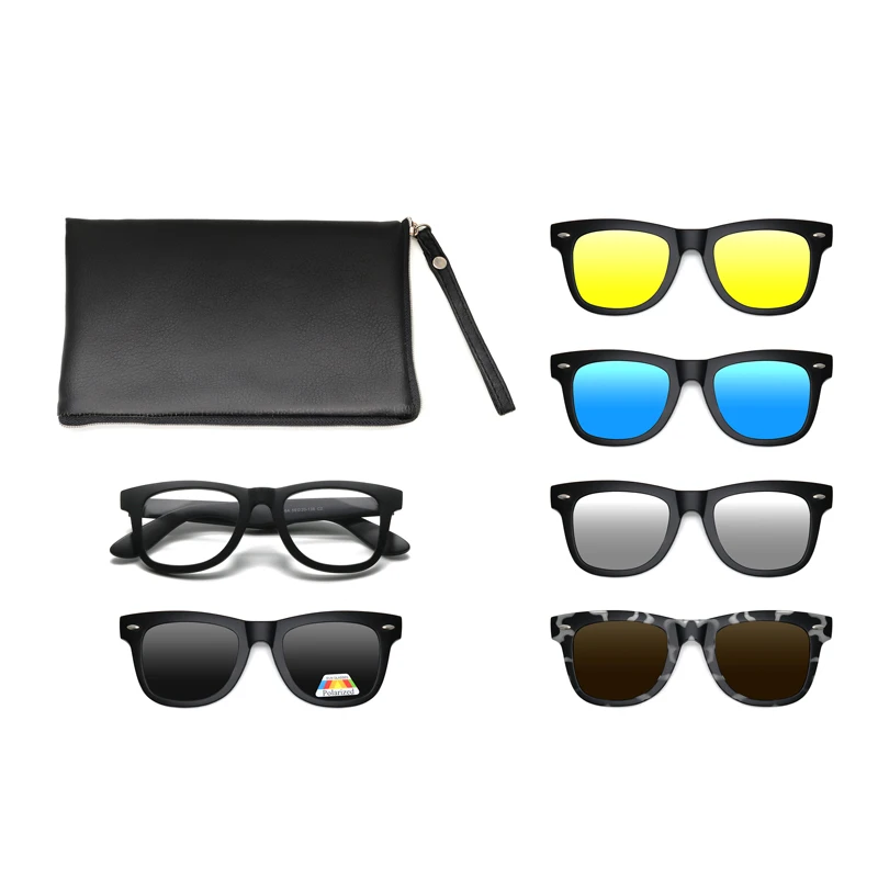 

Binlii 2020 4 Magnetic lenses clip sunglasses 2206A climb mountains sport sunglasses polarized