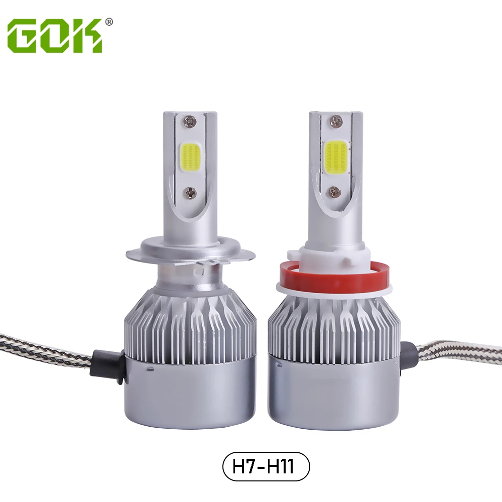 

C6 Led Headlights H1 H4 H7 HB3 HB4 H27 Automobiles Lamp 6000K Cool White 72W 7600lm Bulbs Car Universal Light