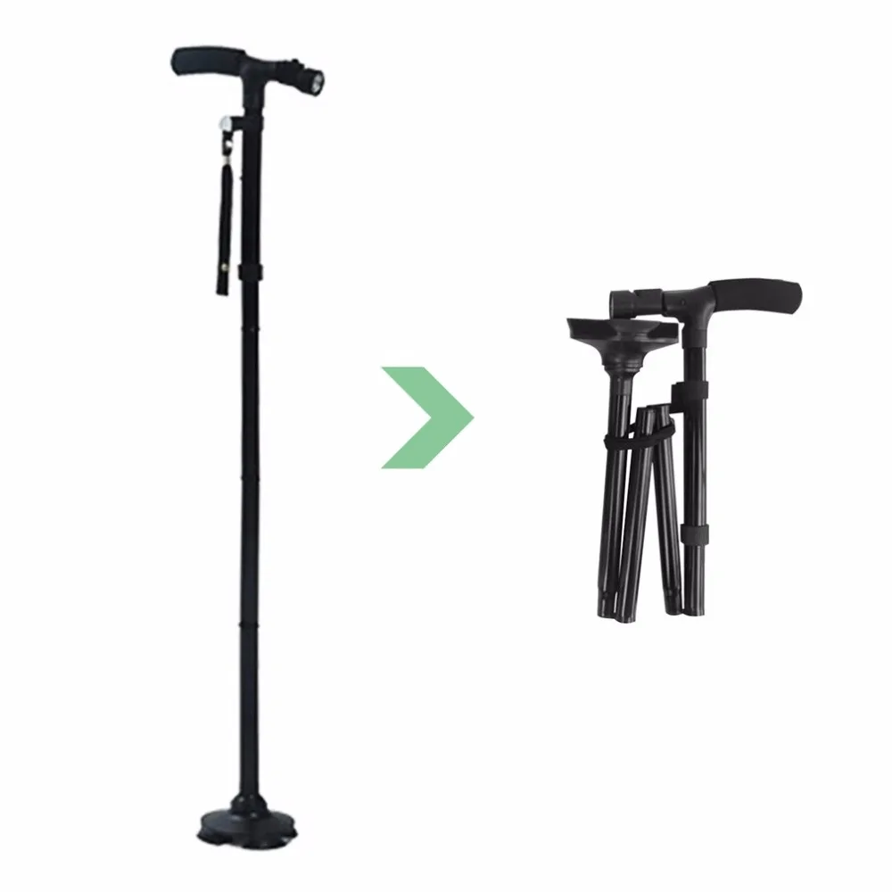 

Free Ship Collapsible Telescopic Folding Cane Elder Cane LED Walking Trusty Poles Sticks Gifts for Mothers the Elder Fathers