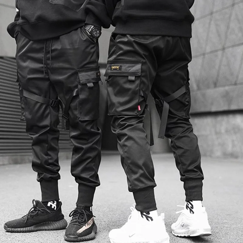 

Wholesale Men Multi-Pocket High Qual Hip Pop Men'S Trousers Streetwear Sweatpants Male Fashion Cargo Pants Men Pants, Black