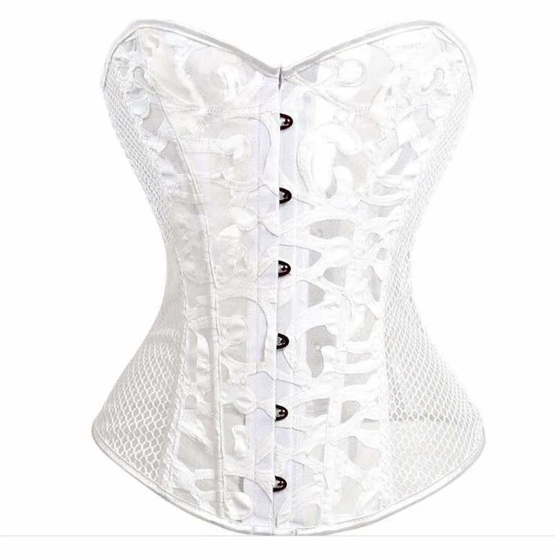 

Mzl's Love Women's Sexy Printed Mesh Bodysuit Court Corset