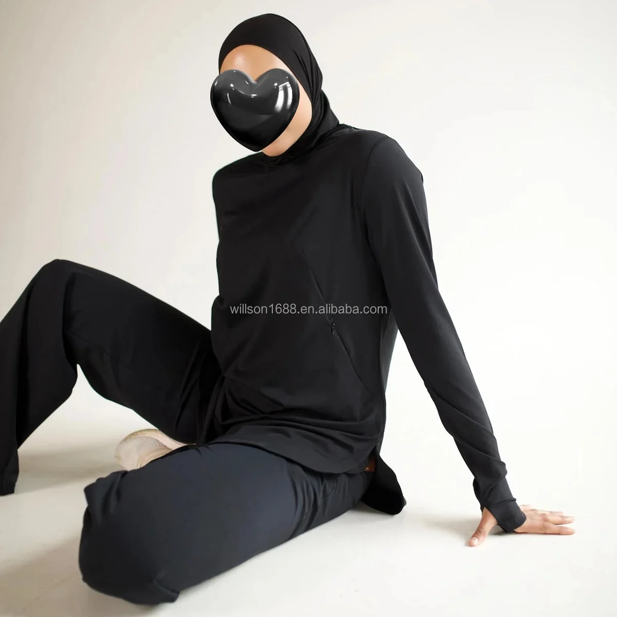 2025 Modest Sports Polyester Sports Top Breathable Fabric Essential for Every Season Wardrobe Plus Size