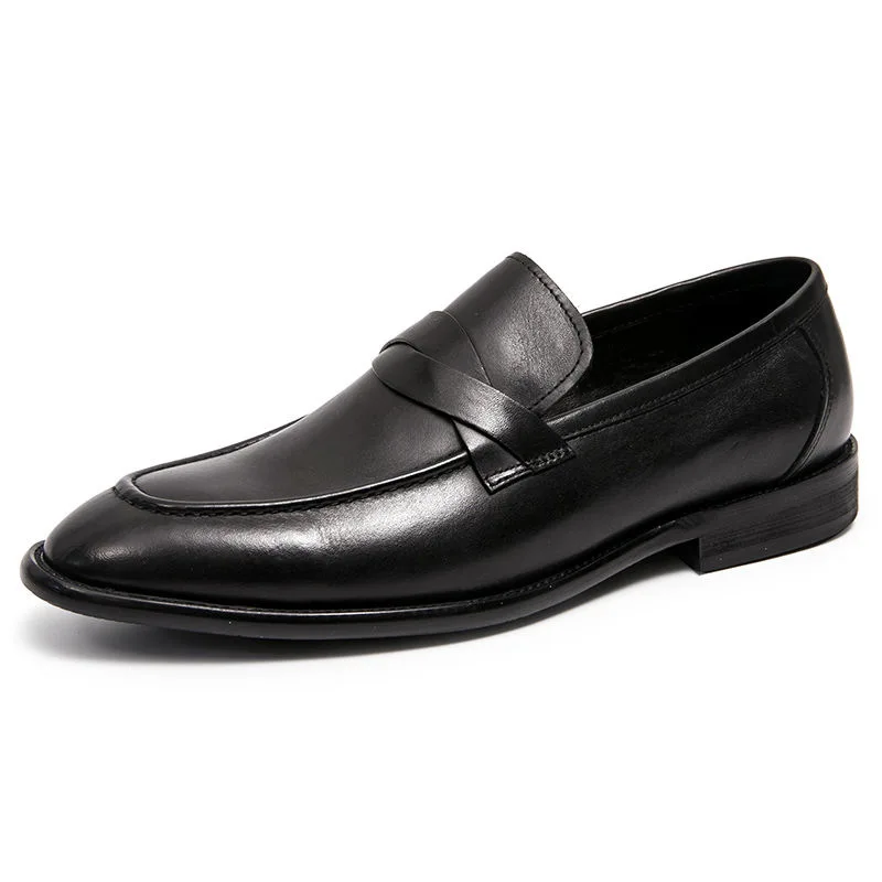 

Summer Men's Pointed Toe Dress Shoes Leather Shoes Black Wedding Oxford Formal Shoes
