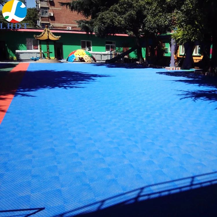 

Linghan sports flooring tiles outdoor backyard decking carpets basketball court cover plastic floor, 12 colors