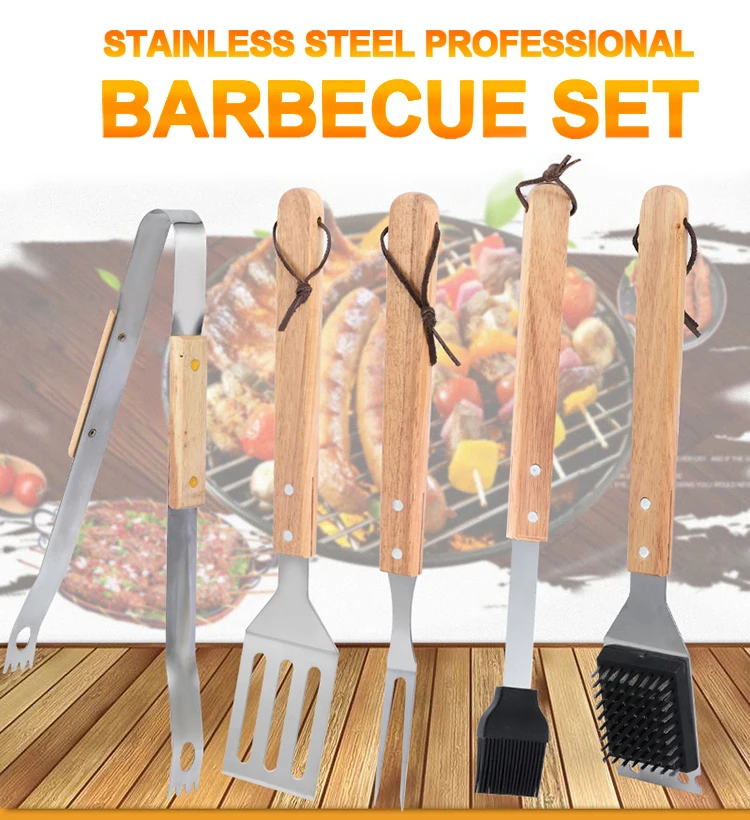 5Pcs/Set Silicone BBQ Tongs Set BBQ Pliers Non-Stick BBQ Clip Food Salad Tongs Cake Bread Clip Barbecue Grill Tools Kit