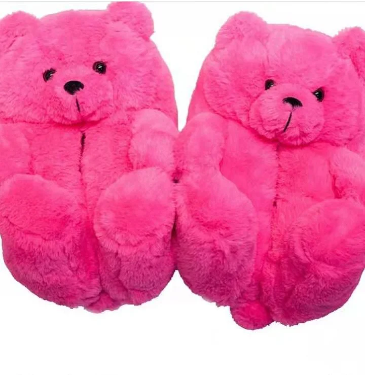 

Cute Stuffed & Plush Animal Teddy Bear Slippers 2021 Bedroom Bear Slippers