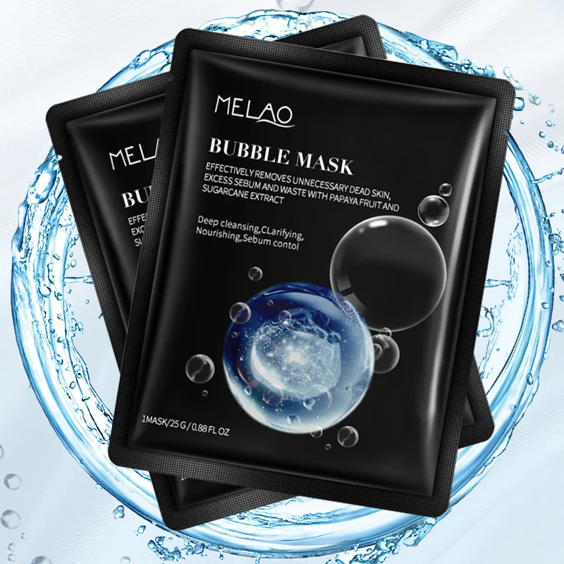

Private Label Moisturizing Anti Acne Purifying Rejuvenating Deep Pore-cleansing Carbonated Oxygen Bubble Sheet Mask, White