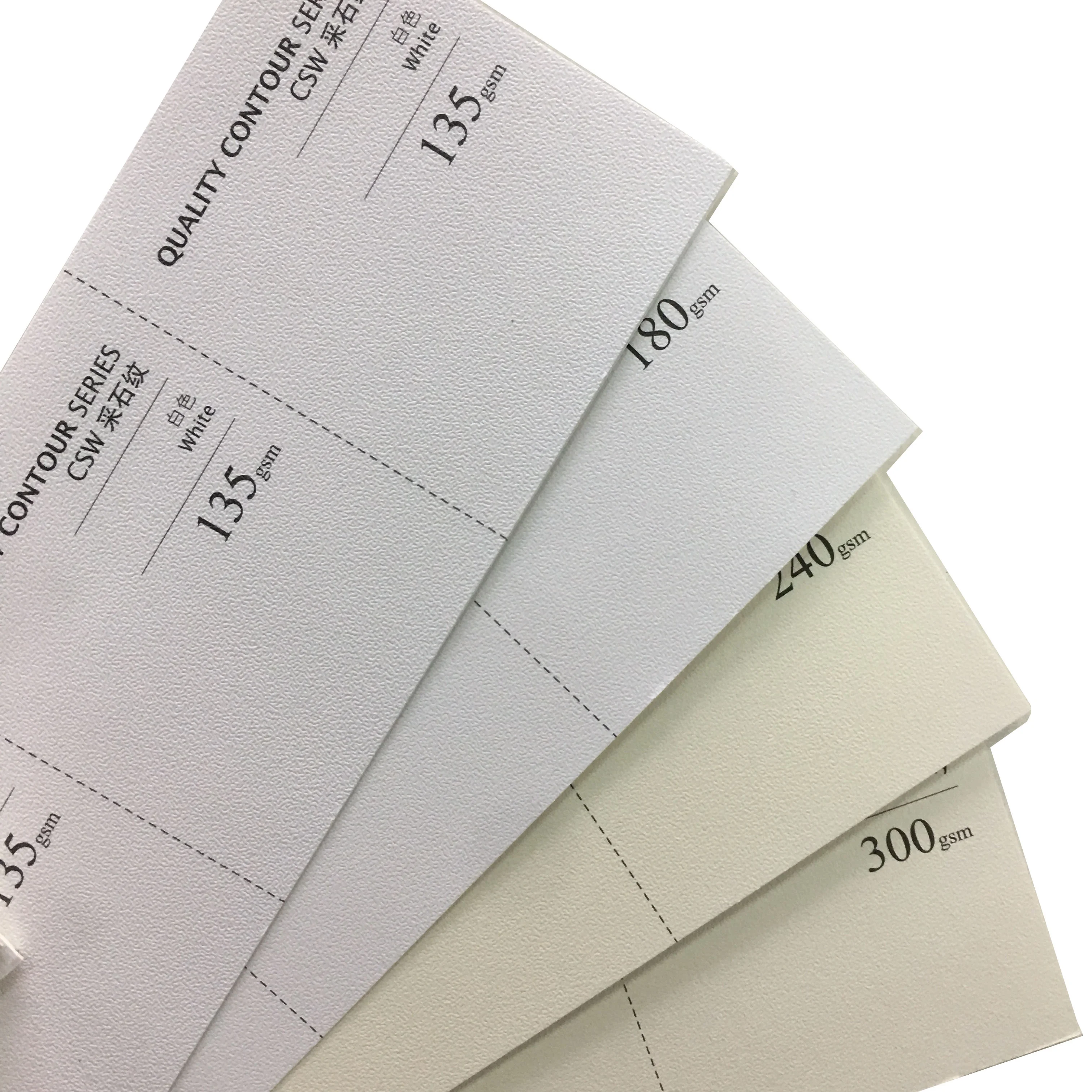 
2020 HC Paper 300g Ivory White Embossed Textured PaperBoard for wrapping 