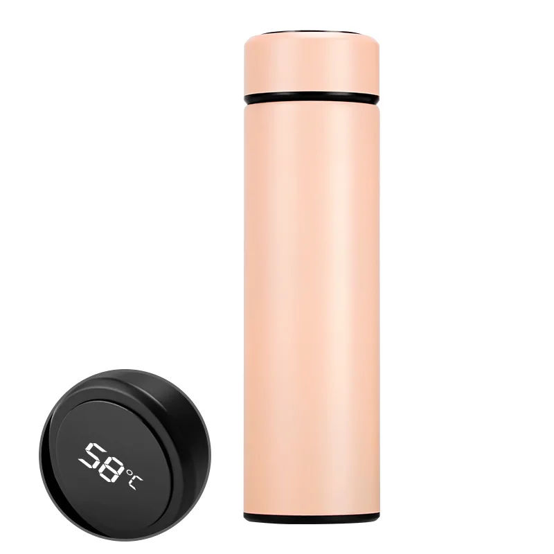 

Reminder Drink Cup Rechargeable Vacuum Insulated Stainless Steel Temperature Display Smart Water Bottle, Black/pink/red/white/gold