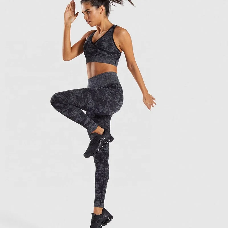

Camouflage Gym Sport Wear Yoga Set,Camo Women Fitness Sets, Different color available