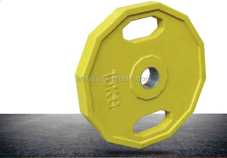 2grips Rubber Coated Weight Plate With 12 Sides/iron+rubber+metal Ring