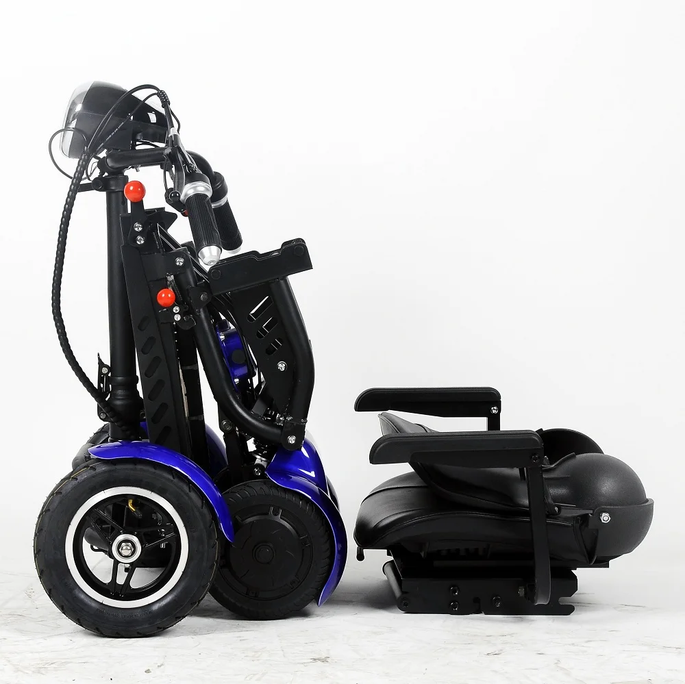 

Disabled 4 wheel lithium electric folding mobility scooter Elderly adult handicap mobility electric scooter, Open