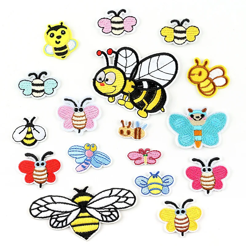 

Cartoon animal little bee butterfly cloth paste clothes patch paste children's clothing decoration ironing embroidery Decal