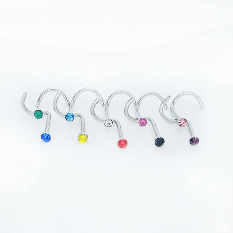 

Jachon High quality curved rod nose nail steel body piercing jewelry, Color