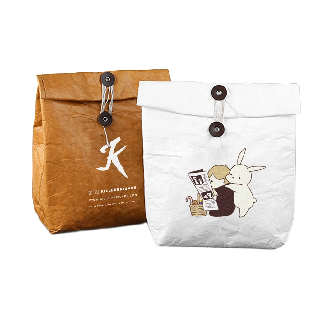 

shopping picnic packing durable food washable kraft paper cooler bag, Nature/brown/coffee/black/grey/white