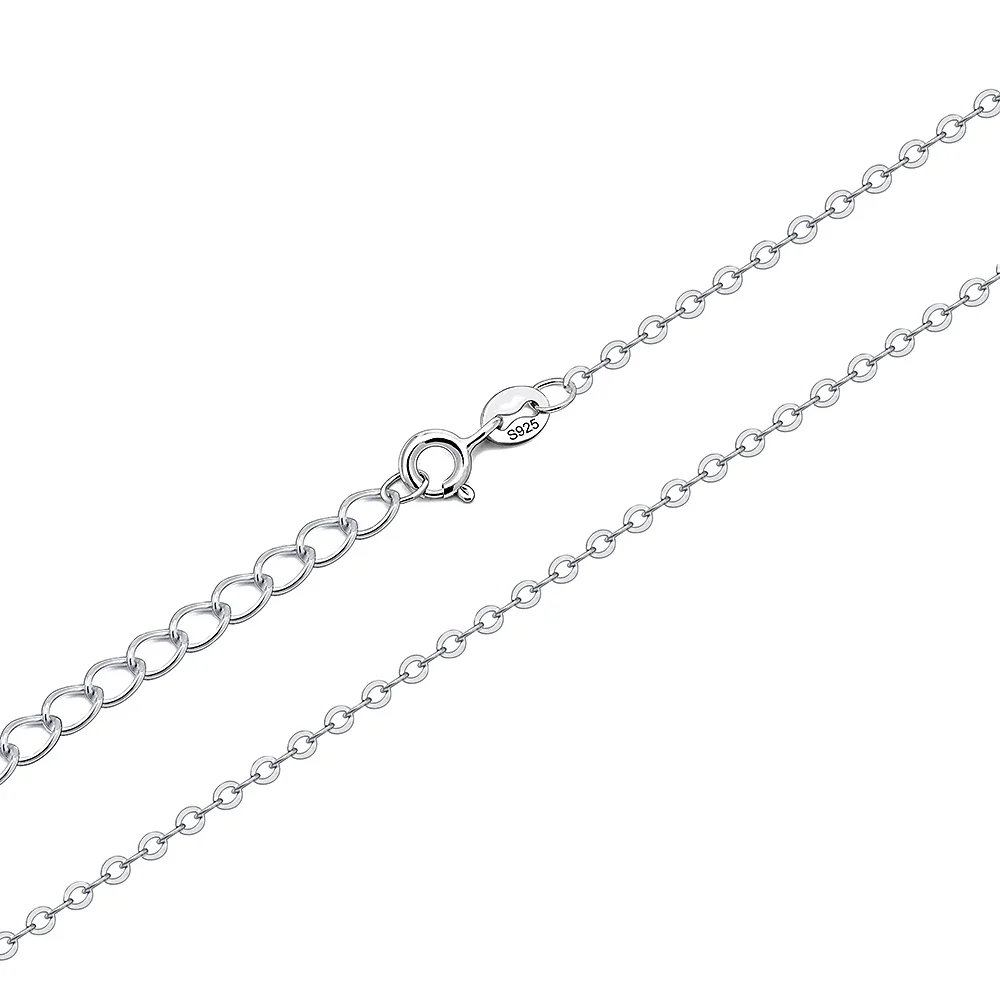 

1.3mm harmmed flat cable link extender pure 925 sterling silver cable chain for necklace jewelry