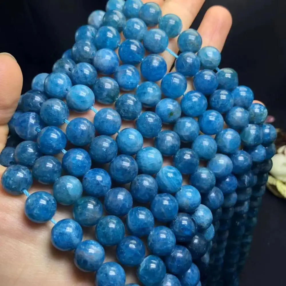 

Blue Apatite natural stone semiprecious 8mm Beads For Jewelry Making Loose DIY Bracelets