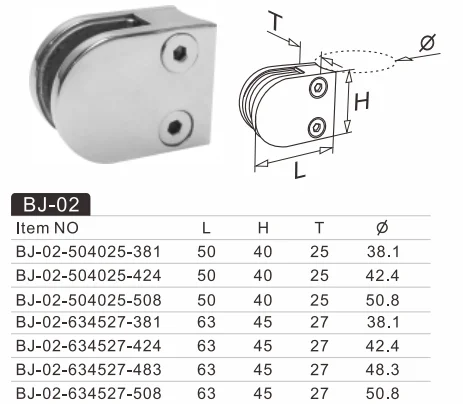 BJ-02Glass Clamp